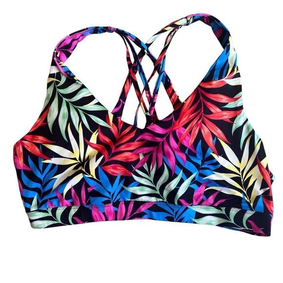 ID‎ Ideology Womens Fern Low Impact Sports Bra Size 3X Athleisure Activewear - Picture 1 of 4